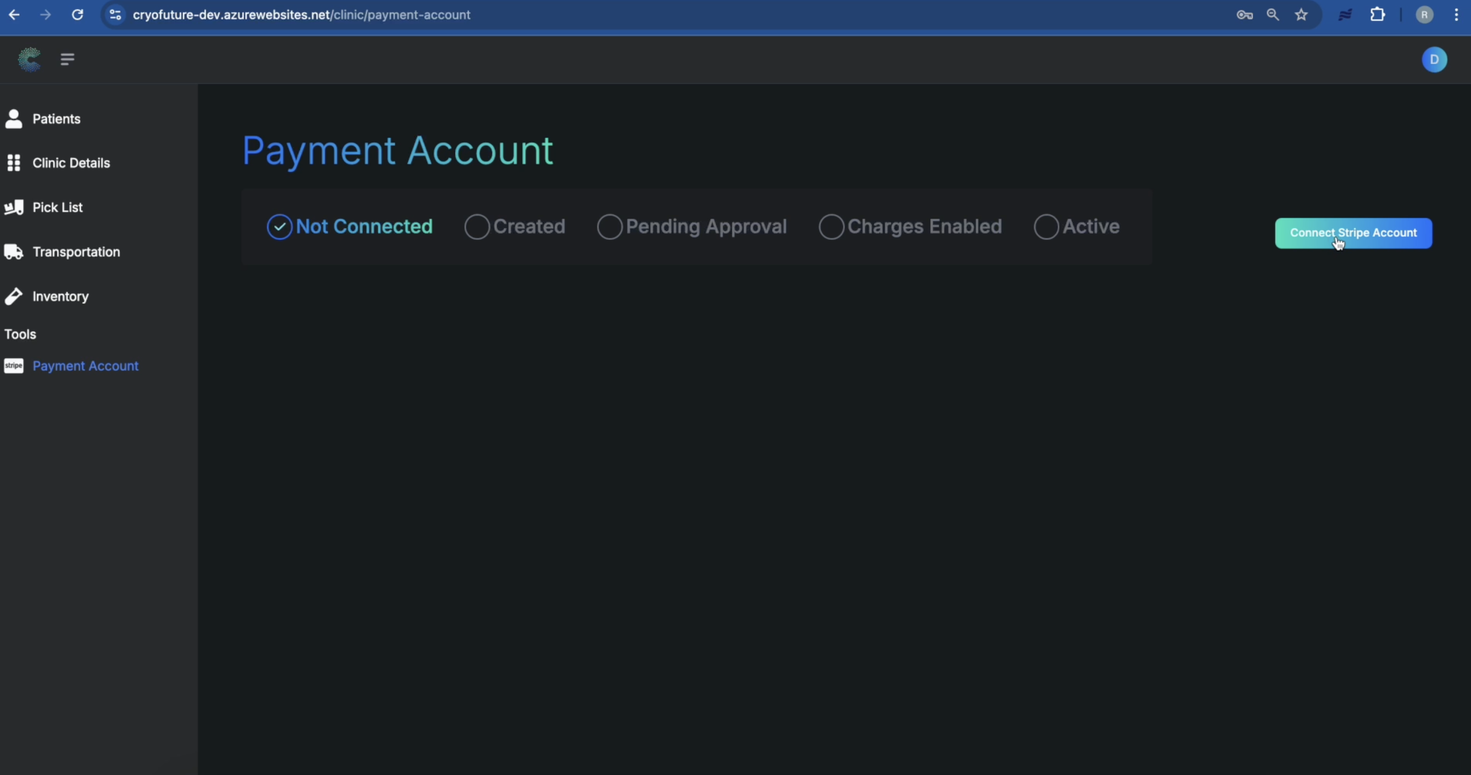 Payment Account Navigation